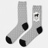 Dackel Mama (S schwarz & tan) - Niedliche Hundemut Socken (Linkes Detail)