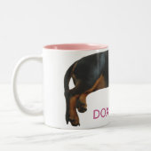 Dackel Mama Schlaflosigkeit Welpe Tasse (Links)