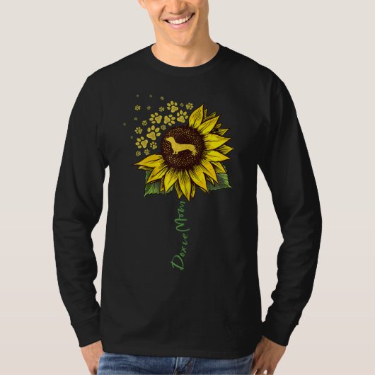 Dackel Mama Sonnenblumen Dackel Lover Gaben Hunde T-Shirt (Vorderseite)
