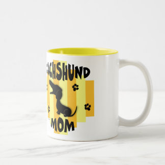 Dackel-Mama-Tasse Zweifarbige Tasse