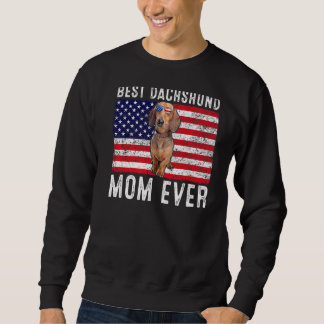 Dackel Mama US amerikanische Flagge Dackel Hund Ei Sweatshirt