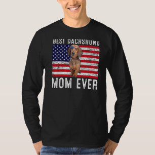Dackel Mama US amerikanische Flagge Dackel Hund Ei T-Shirt