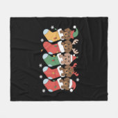 Dackel Mama Weihnachten Hund viel Geschenk Neues J Fleecedecke (Vorderseite (Horizontal))