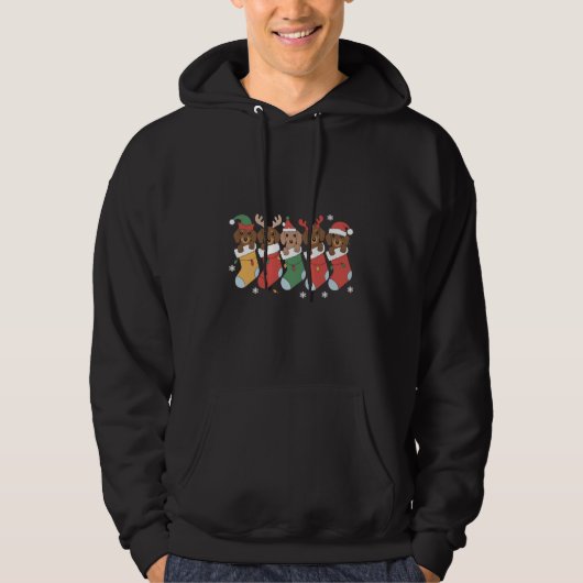 Dackel Mama Weihnachten Hund viel Geschenk Neues J Hoodie (Vorderseite)