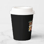 Dackel Mama Weihnachten Hund viel Geschenk Neues J Pappbecher (Rechts)