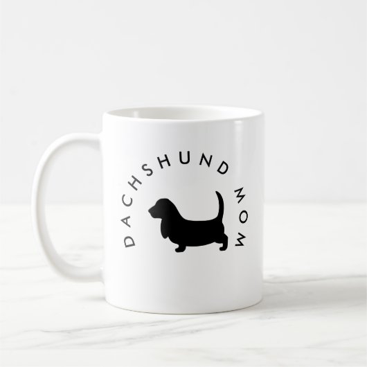 Dackel Mama Wurst Hundeliebhaber Geschenk Kaffeetasse (Links)