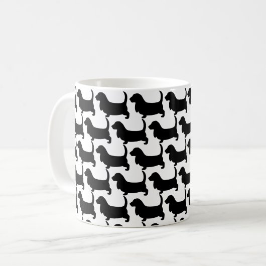 Dackel Mama Wurst Hundeliebhaber Geschenk Kaffeetasse (Vorderseite Links)