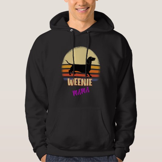 Dackel Mama Würstchen Hund Hoodie (Vorderseite)