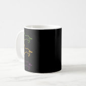 Dackel Mardi Gras Beads Kaffeetasse (Vorderseite Links)