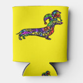 Dackel Mardi Gras Dosenkühler (Vorderseite)