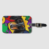DACKEL MARDI GRAS GEPÄCKANHÄNGER (Vorderseite (Horizontal))