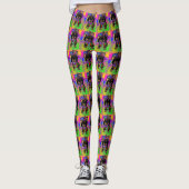 DACKEL MARDI GRAS LEGGINGS (Vorderseite)