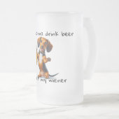 Dackel Mattglas Bierglas (VorderseiteRechts)