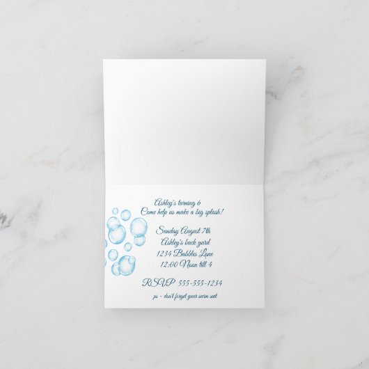 Dackel Meerjungfrau Schwimmbad Party Einladungen (Innenseite)