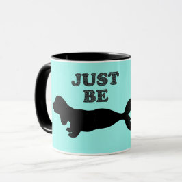 Dackel Meerjungfrau Silhouette Kaffee Tasse