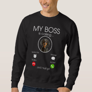Dackel Mein Chef Sweatshirt