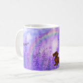 Dackel-Memorial Rainbow-Geschenkgutschrift Tasse (Vorderseite Links)