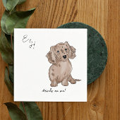 Dackel Meran Wasserfarbe Hochzeitscocktail Napkins Serviette