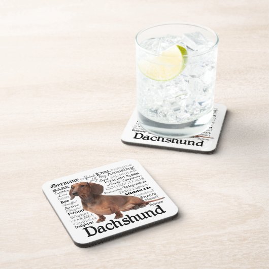Dackel-Merkmal-Untersetzer Untersetzer (Rechte Seite)