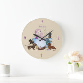 Dackel Mermaid Bath Time Wall Clock Große Wanduhr (Zuhause)