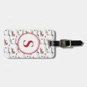 Dackel Merry & Bright Dackel Weihnachten Gepäckanhänger (Vorderseite horizontal)