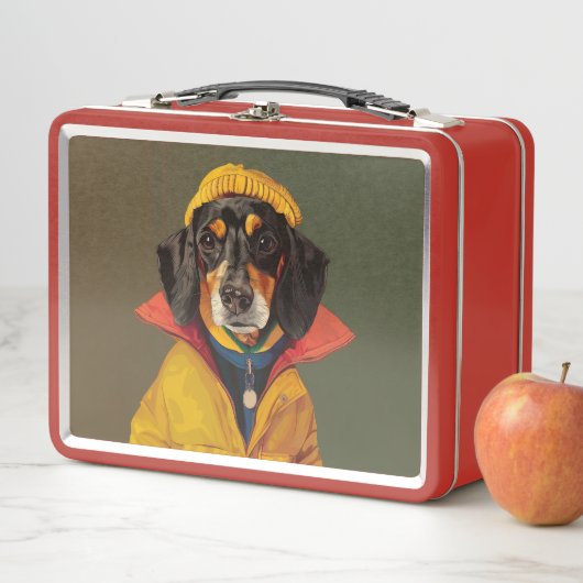 Dackel Metall Brotdose (Beispiel)