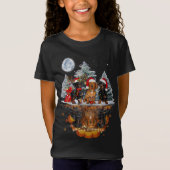 Dackel Mirror Ornament Dekoration Weihnachtsfest T-Shirt (Vorderseite)