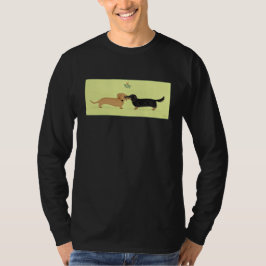 Dackel-Mistelzweig-Kuss - Dackel-Hundeweihnachten T-Shirt