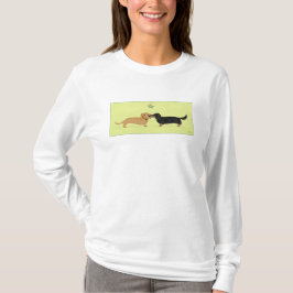 Dackel-Mistelzweig-Kuss - Dackel-Hundeweihnachten T-Shirt