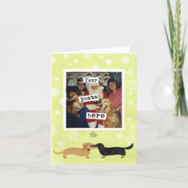 Dackel Mistletoe Kiss Weihnachtshunde Vorlage