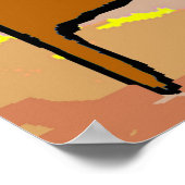 Dackel mit abstrakten Frauen Poster (Ecke)