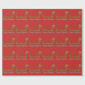 Dackel mit Antlern zu Weihnachten Geschenkpapier (Flach)