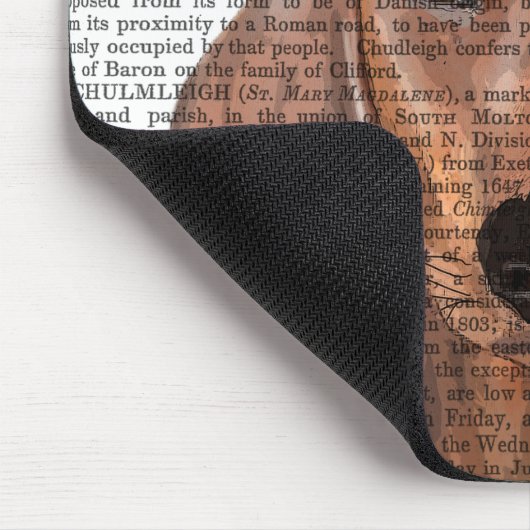 Dackel mit Black Bowler Hat Mousepad (Ecke)