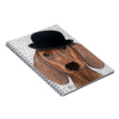 Dackel mit Black Bowler Hat Notizblock (Rechte Seite)