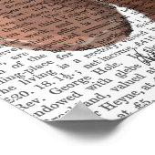 Dackel mit Black Bowler Hat Poster (Ecke)