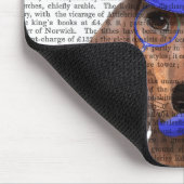 Dackel mit Blue Top Hat und Blue Mustache Mousepad (Ecke)