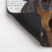 Dackel mit Blue Trilby Mousepad (Ecke)