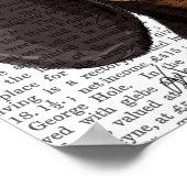 Dackel mit Blue Trilby Poster (Ecke)