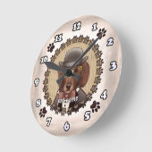 Dackel mit Brille Uhr (Winkel)