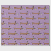 Dackel mit Cupcake Geschenkpapier (Flach)