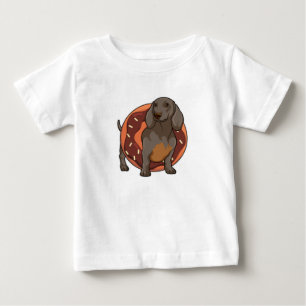 Dackel mit Donut Baby T-shirt