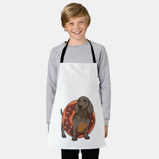 Dackel mit Donut Schürze (Getragen)