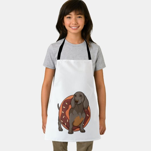 Dackel mit Donut Schürze (Insitu)