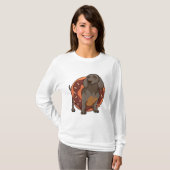 Dackel mit Donut T-Shirt (Vorne ganz)