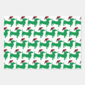 Dackel mit einem Santa Claus-Hut Geschenkpapier Set (Vorderseite 3)