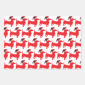 Dackel mit einem Weihnachtshut zu Weihnachten Geschenkpapier Set (Vorderseite 3)