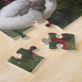 Dackel mit Gans im Garten Puzzle (Seite)