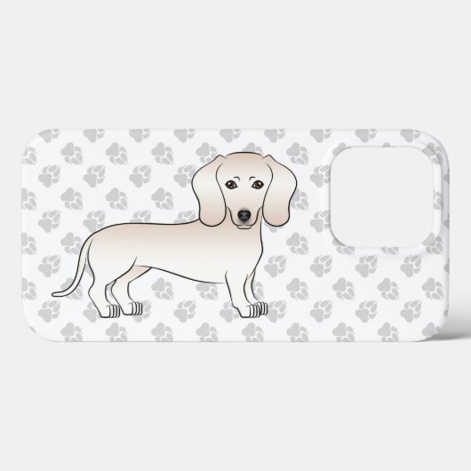 Dackel mit glatter Creme Case-Mate iPhone Hülle (Rückseite (Horizontal))