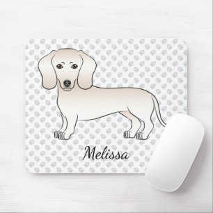 Dackel mit glatter Creme Mousepad