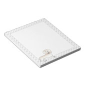Dackel mit glatter Creme Notizblock (angewinkelt)